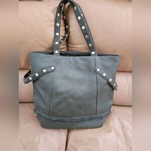 Hammitt Green Tote Bag with Gold Accents